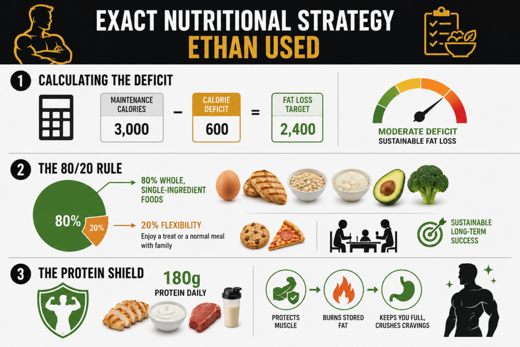From 120 kg to a muscular, athletic physique: Ethan's inspiring weight loss transformation story and the pillars he used to change his life. The precise nutritional strategy Ethan used to lose weight and get rid of fat
