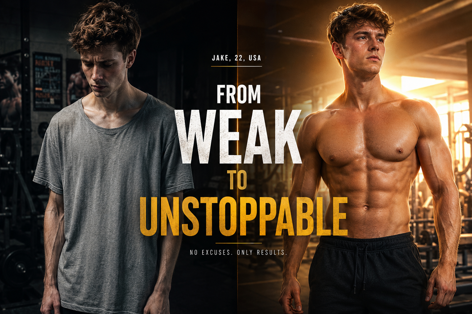 Skinny guy muscle transformation before and after