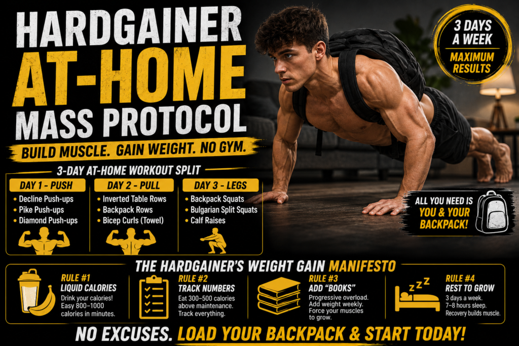 The Ultimate At-Home Muscle Building Guide for Skinny Guys (No Gym Required)