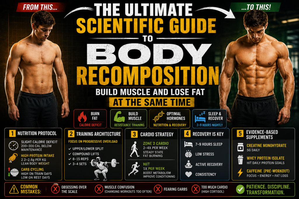 The Ultimate Scientific Guide to Body Recomposition: How to Build Muscle and Lose Fat Simultaneously